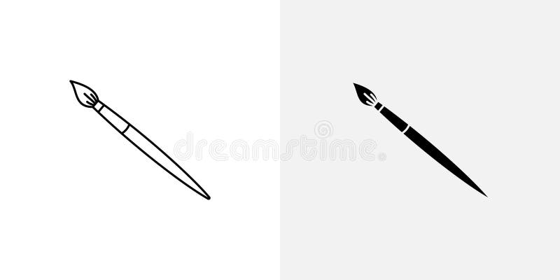 Brush vecor icon set vector illustration