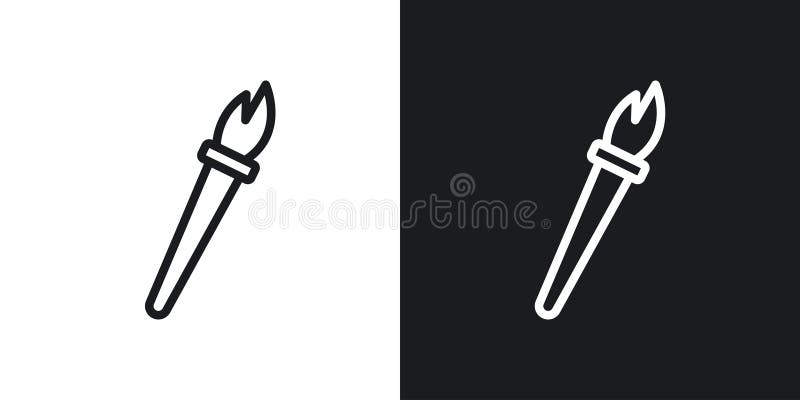 Brush vecor icon set stock illustration