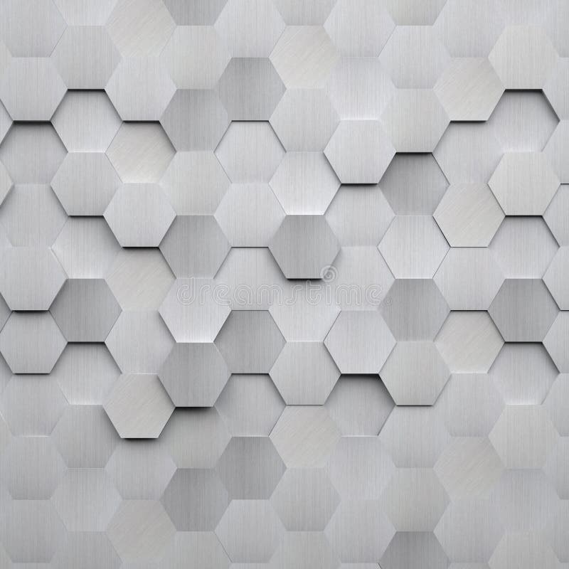 Brushed Metal Hexagon Background