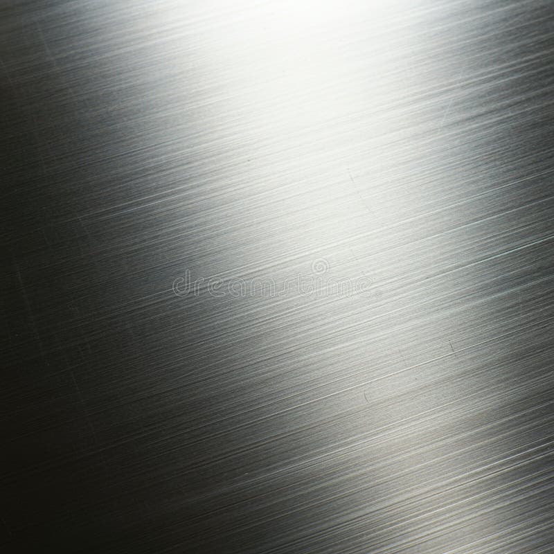 Brushed metal surface with a subtle grain texture running horizontally, creating a sleek royalty free illustration