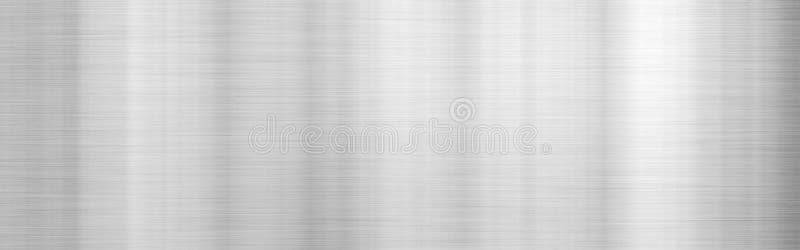Brushed metal white aluminum wide plate banner background vector illustration