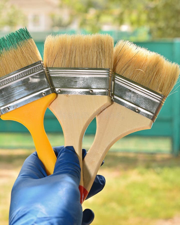 Brushes gloves stock image. Image of isolated, objects 66836015