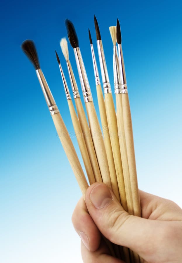 Brushes for painting and hand