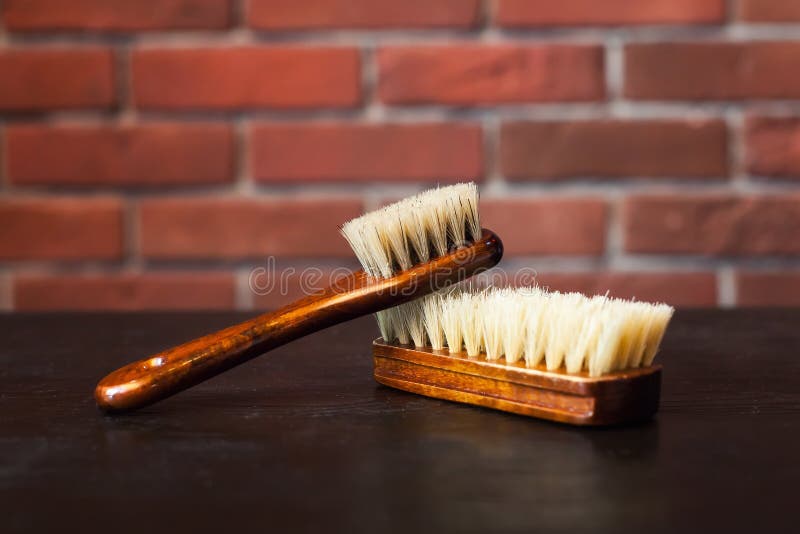 Brushes on the table stock image. Image of masculinity 77055657
