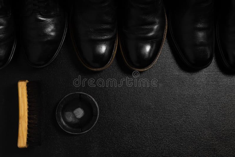Brushes and Wax for Shoe Polish Stock Photo Image of brush