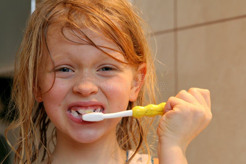 Brushing my teeth stock image. Image of healthy, cleanliness 719113