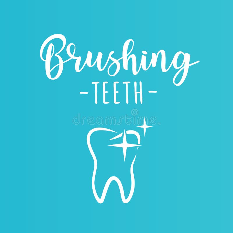 `Brushing Teeth` Inspirational Motivation Poster Stock Vector