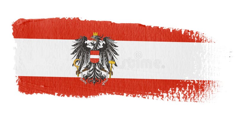 Austria National Flag vector design. Austria flag 3D waving