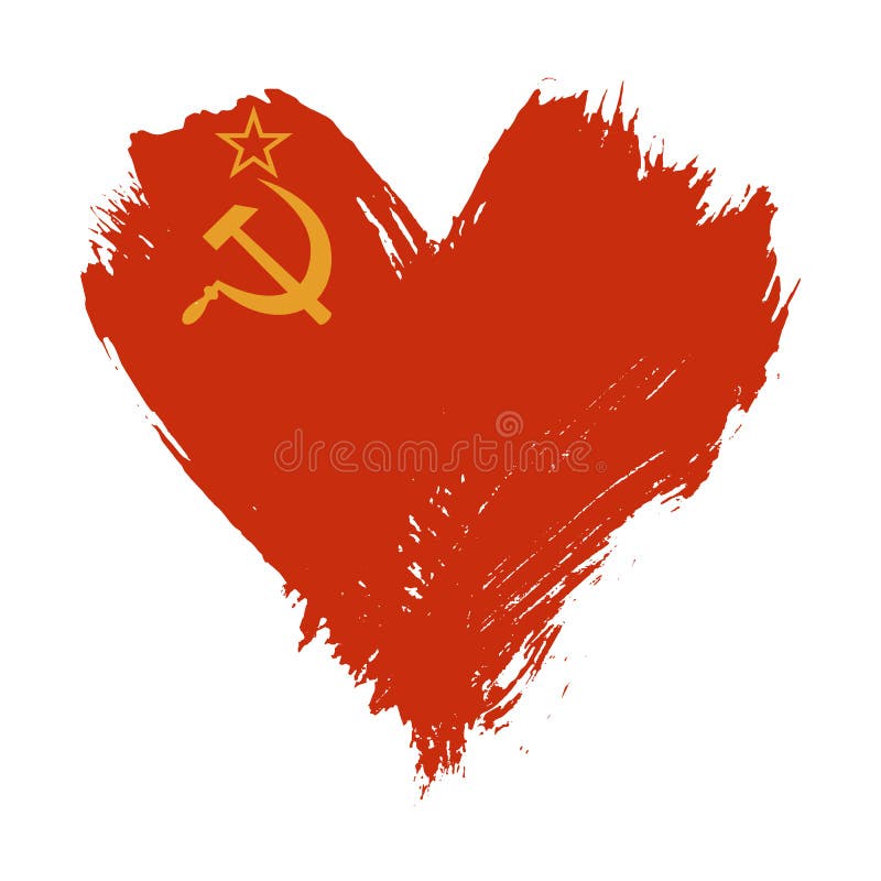 Brushstroke Painted Flag of USSR Stock Illustration - Illustration of ...