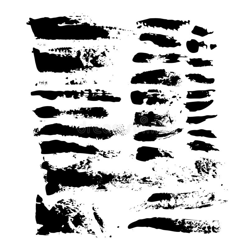Brushstrokes grunge руки вычерченные установили изолированный на белой предпосылке иллюстрация штока Brushstrokes grunge руки вычерченные установили изолированный на белой предпосылке иллюстрация штока