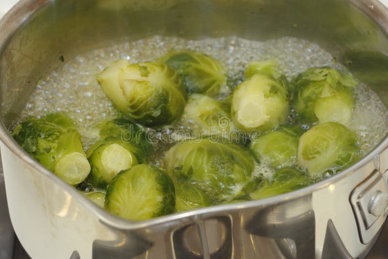 Brussel Sprouts Cooking stock image. Image of diet, bubbles 27718033