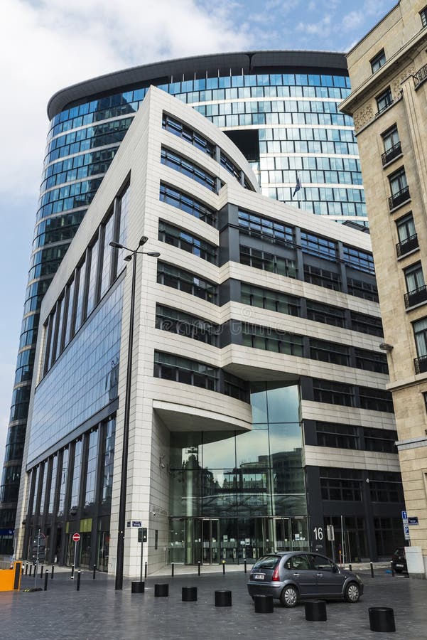 Modern Office Buildings in Brussels, Belgium Editorial Photography