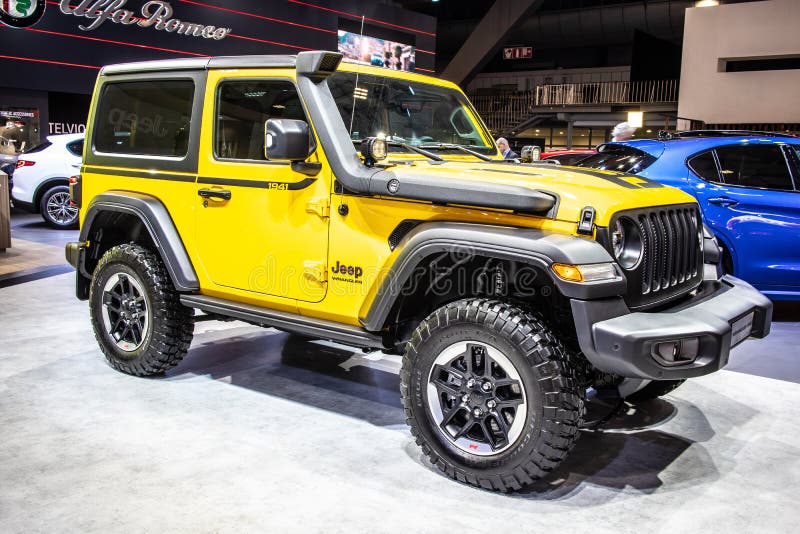 Jeep Wrangler 1941 edition at Brussels Motor Show, fourth generation, JL, four-wheel drive off-road Jeep vehicle