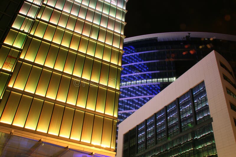 Brussels, buildings by night