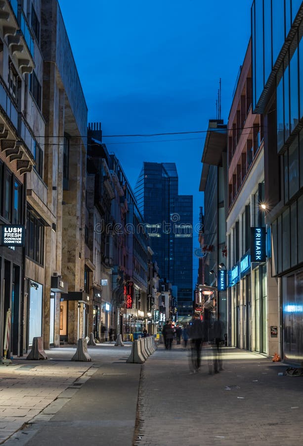 Brussels Old Town - Belgium - People Walking Along the Mediamarkt  Electronics Concern in the Rue Neuve, the Main Shopping Street Editorial  Stock Photo - Image of logo, area: 243000343