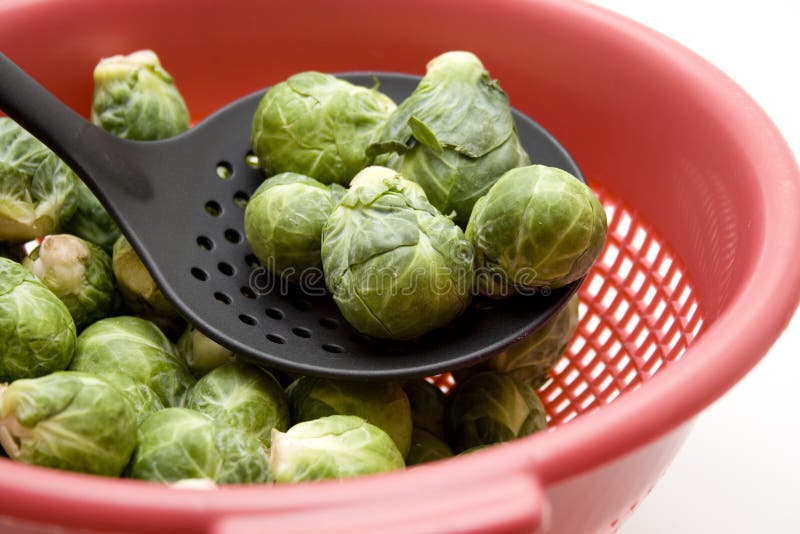 Brussels sprouts on skimmer