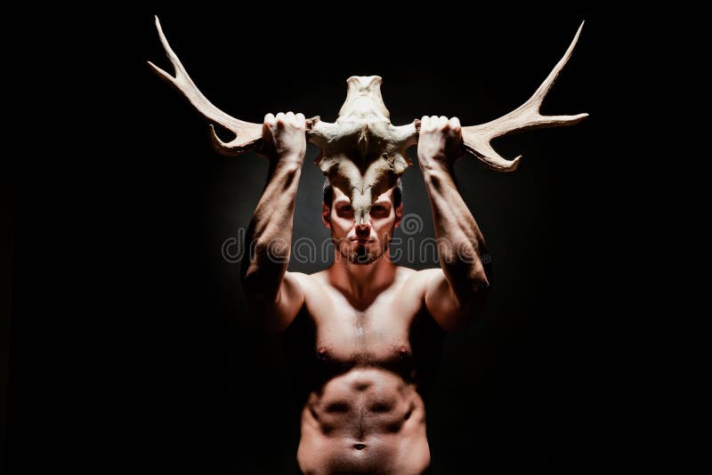 Brutal man with horns