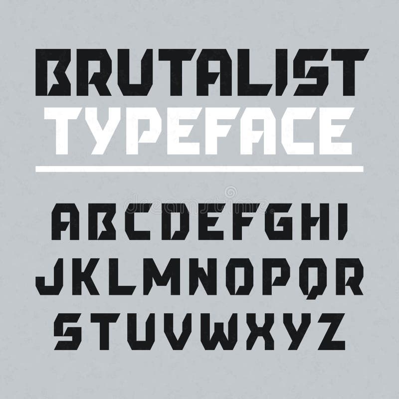 Brutalist typeface royalty ilustracja Brutalist typeface royalty ilustracja