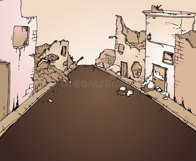 Bruten gata vektor illustrationer Bruten gata vektor illustrationer