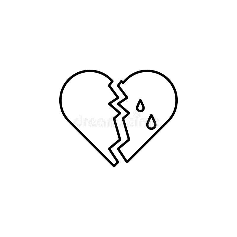 bruten hjärta, dödöversiktssymbol detaljerad uppsättning av dödillustrationsymboler Kan anv?ndas f?r reng?ringsduken, logoen, den royaltyfri illustrationer bruten hjärta, dödöversiktssymbol detaljerad uppsättning av dödillustrationsymboler Kan anv?ndas f?r reng?ringsduken, logoen, den royaltyfri illustrationer