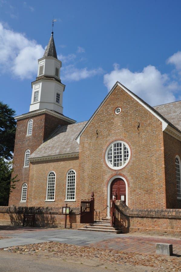 Bruton Parish Episcopal Church In Williamsburg, Virginia Stockbild