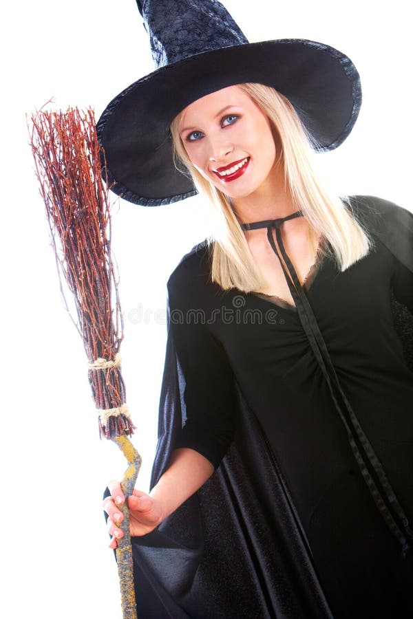 Mulher Vestida Como Uma Bruxa Feia Foto de Stock - Imagem de