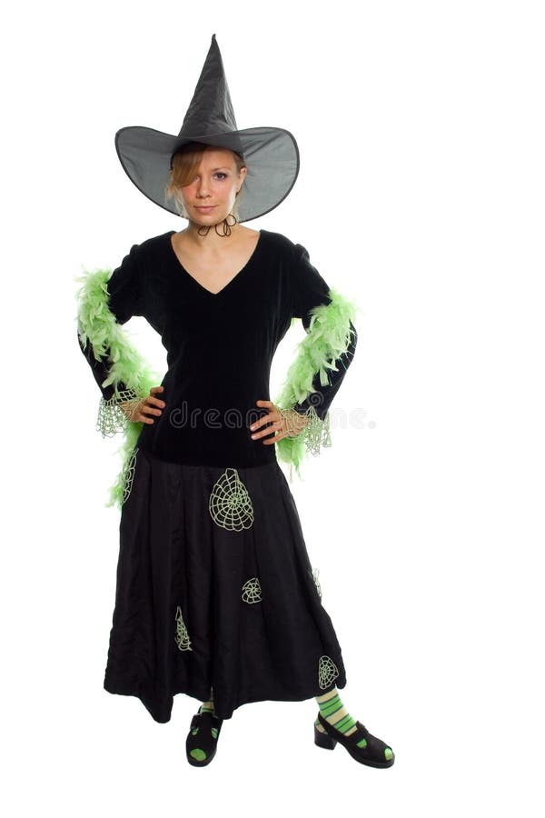 Mulher Vestida Como Uma Bruxa Feia Imagem de Stock - Imagem de