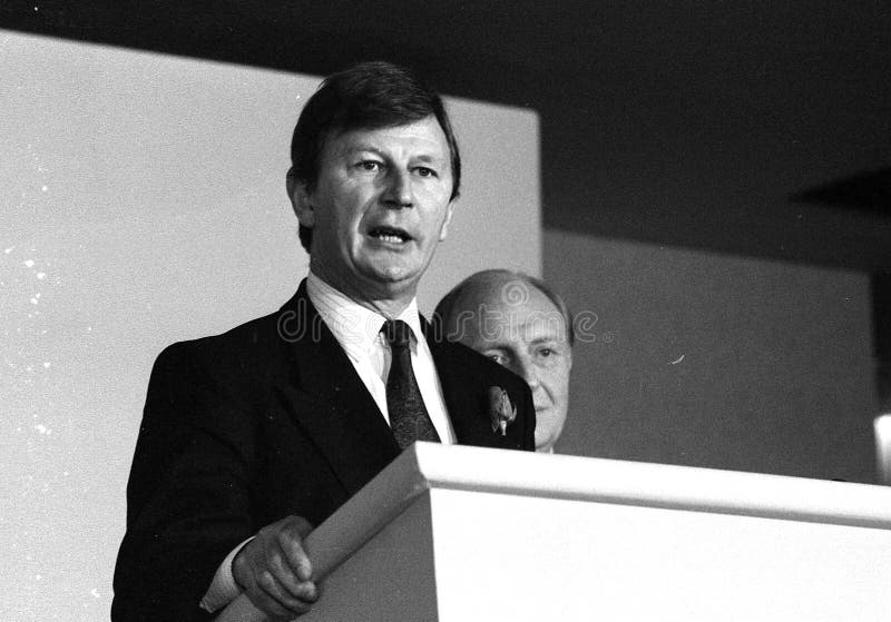 Bryan Gould. Labour party spokesman on the Environment & Member of Parliament for Dagenham, speaks at a press conference in London on May 24, 1990 stock photos Bryan Gould. Labour party spokesman on the Environment & Member of Parliament for Dagenham, speaks at a press conference in London on May 24, 1990 stock photos