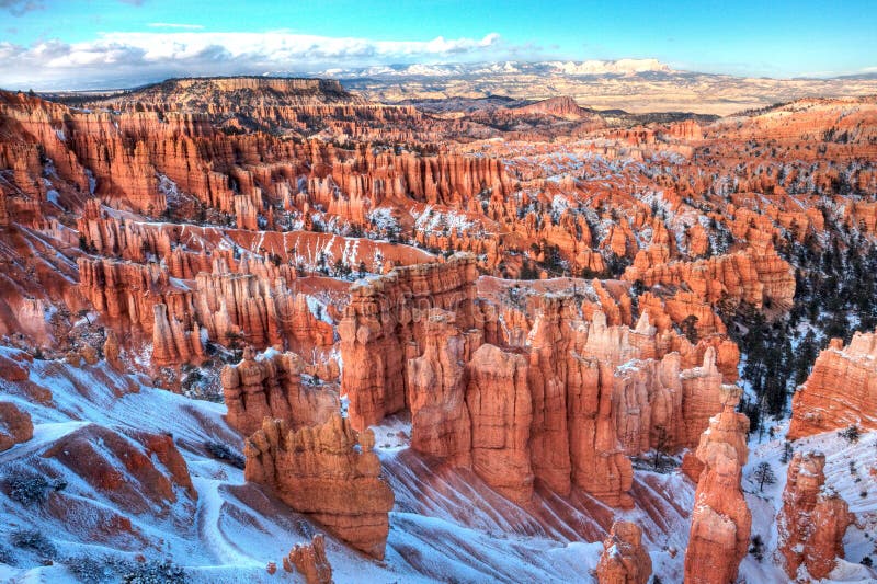 Amphitheater from Inspiration Point at sunrise, Bryce Canyon National Park, Utah, USA. Amphitheater from Inspiration Point at sunrise, Bryce Canyon National Park, Utah, USA