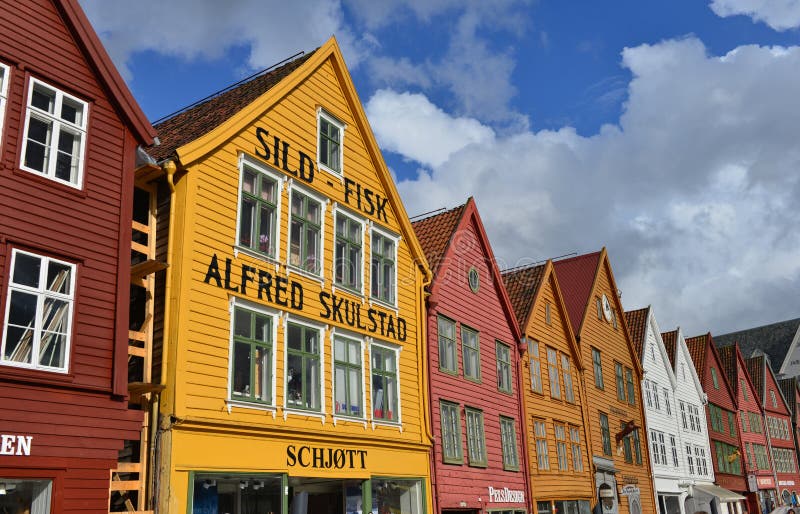 Bryggen à Bergen, Norvège photographie stock Bryggen à Bergen, Norvège photographie stock