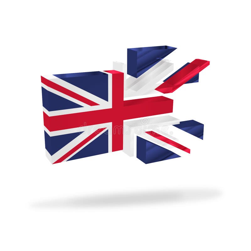 Brytyjski zrzeszeniowej dźwigarki flagi rozpuszczenie łama w górę niezależności referendum Brexit royalty ilustracja Brytyjski zrzeszeniowej dźwigarki flagi rozpuszczenie łama w górę niezależności referendum Brexit royalty ilustracja