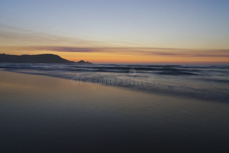 Brzegowy Atlantic zmierzch obraz stock