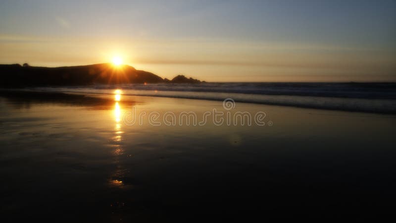 Brzegowy Atlantic zmierzch obraz royalty free