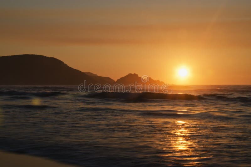 Brzegowy Atlantic zmierzch fotografia royalty free