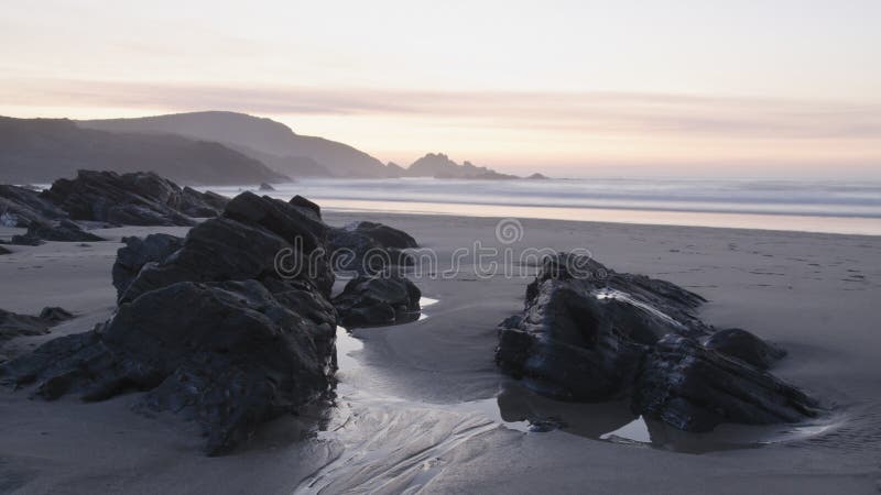 Brzegowy Atlantic zmierzch fotografia royalty free