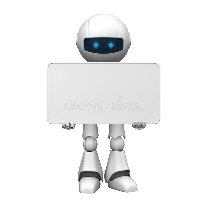 Bräderobotwhite stock illustrationer