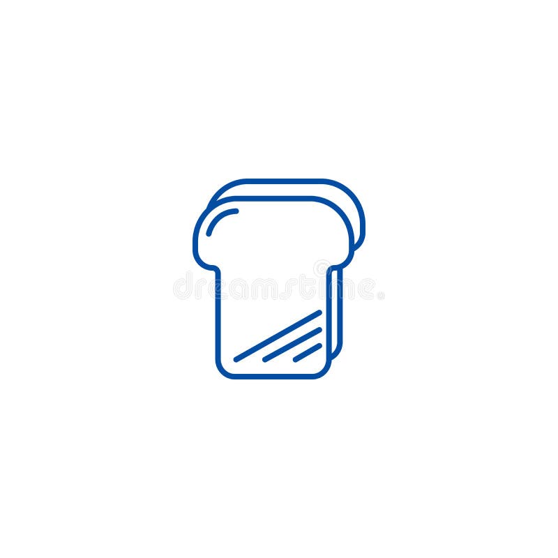Brödrostat brödlinje symbolsbegrepp Symbol för vektor för brödrostat bröd plant, tecken, översiktsillustration royaltyfri illustrationer Brödrostat brödlinje symbolsbegrepp Symbol för vektor för brödrostat bröd plant, tecken, översiktsillustration royaltyfri illustrationer