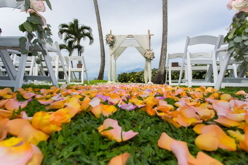 Bröllopisle i Maui Hawaii arkivbilder Bröllopisle i Maui Hawaii arkivbilder
