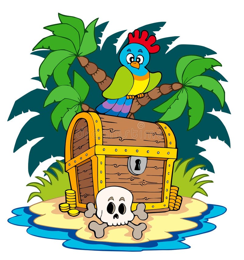 bröstkorgön piratkopierar skatten stock illustrationer bröstkorgön piratkopierar skatten stock illustrationer