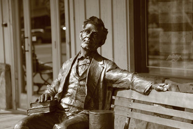 Brązowa statua Abraham Lincoln zdjęcie stock Brązowa statua Abraham Lincoln zdjęcie stock