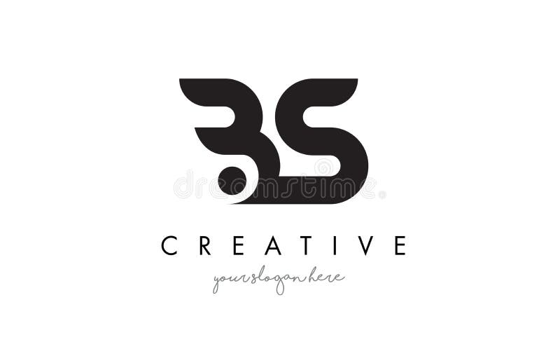 BS Letter Logo Design With Creative Modern Trendy Typography. Stock