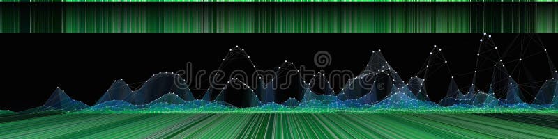 Bstract background color graph wireframe from circles and blurred lines on dark. Technology wireframe concept virtual data royalty free illustration