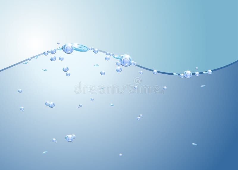Bubblar havet för havet för vattenvågen royaltyfri illustrationer Bubblar havet för havet för vattenvågen royaltyfri illustrationer