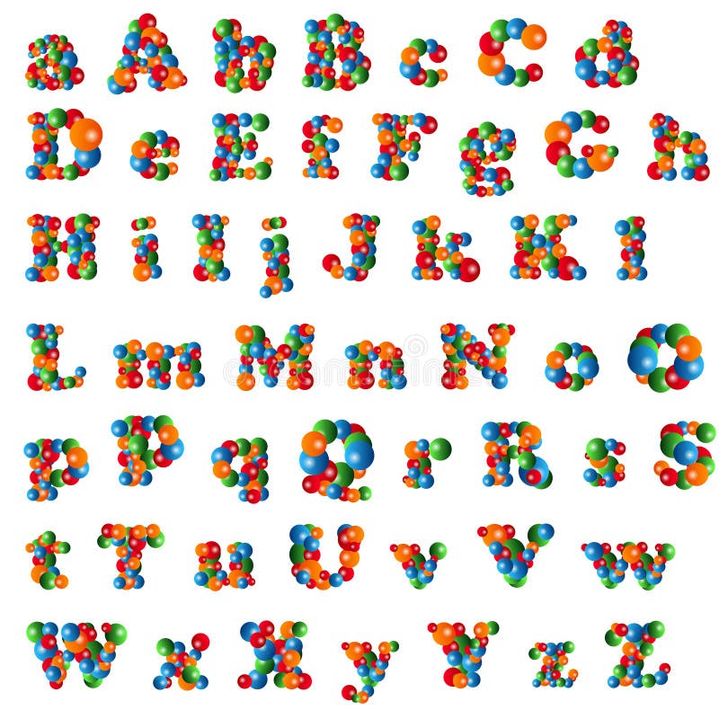 Bubble Alphabet stock illustration Bubble Alphabet stock illustration