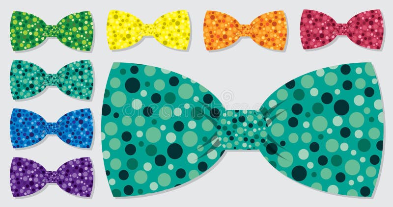 Bubble Bow Tie Set Vector Format Stock Illustrations – 1 Bubble Bow Tie ...