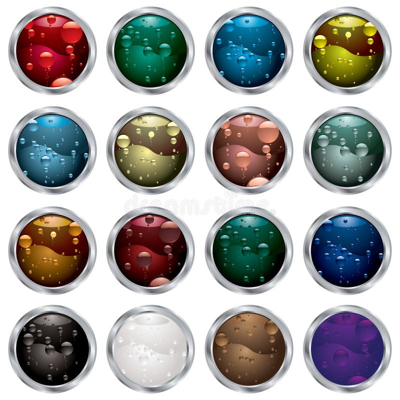 Bubble button bevel vector illustration