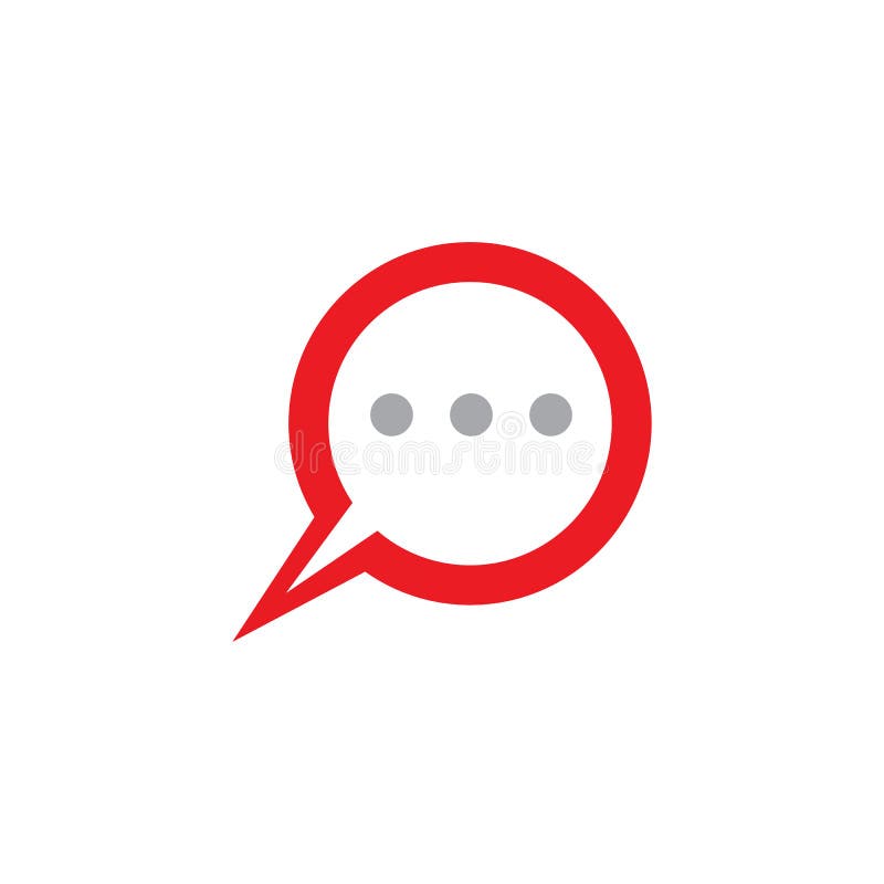 Bubble chat logo design template stock illustration
