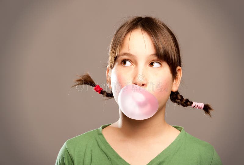 Bubble with chewing gum royalty free stock photography Bubble with chewing gum royalty free stock photography