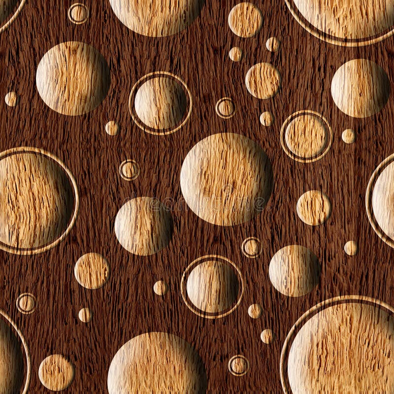 Bubble Decorative Wooden Pattern Stock Illustration Illustration of