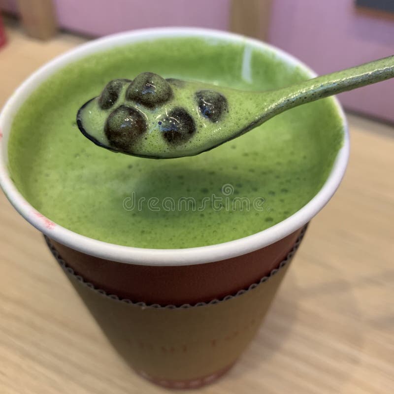 Bubble green tea stock image. Image of healthy, green 138213459